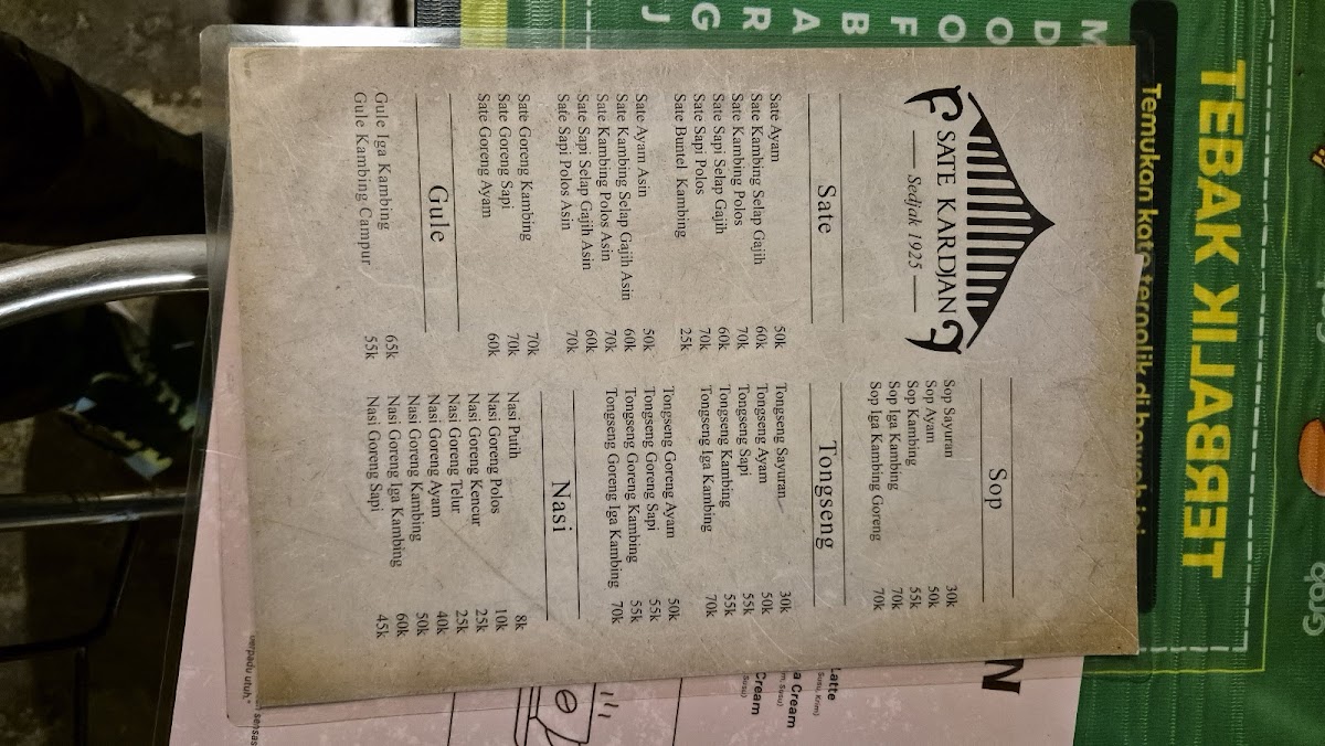 Waroeng Sate Kardjan Menu - Image 3